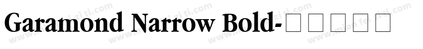 Garamond Narrow Bold字体转换
